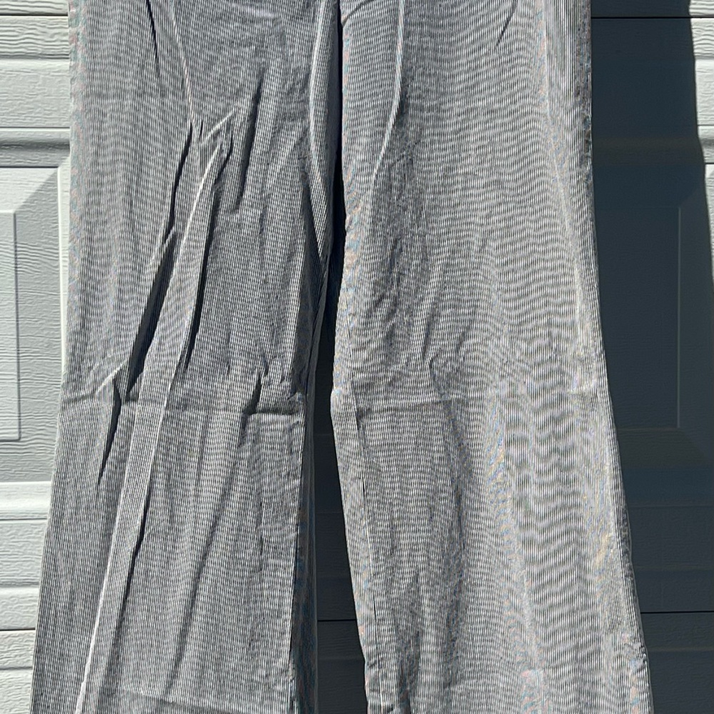 LOFT Women’s Wide Leg Blue and White Striped Dress Pants